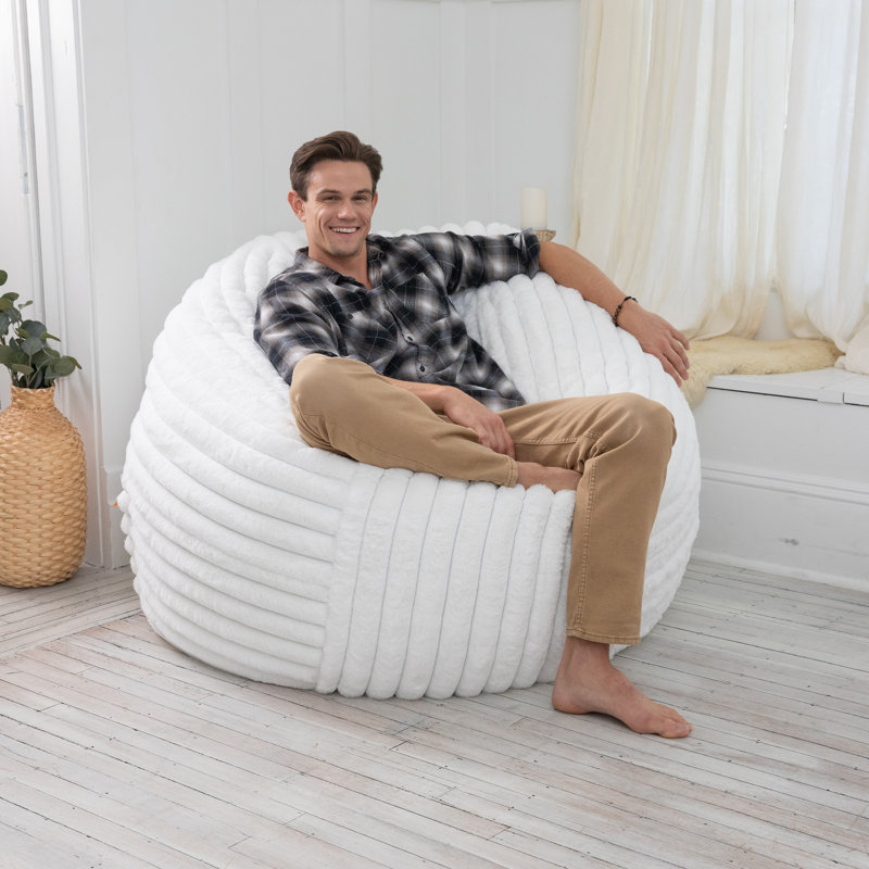 Giant white bean bag discount